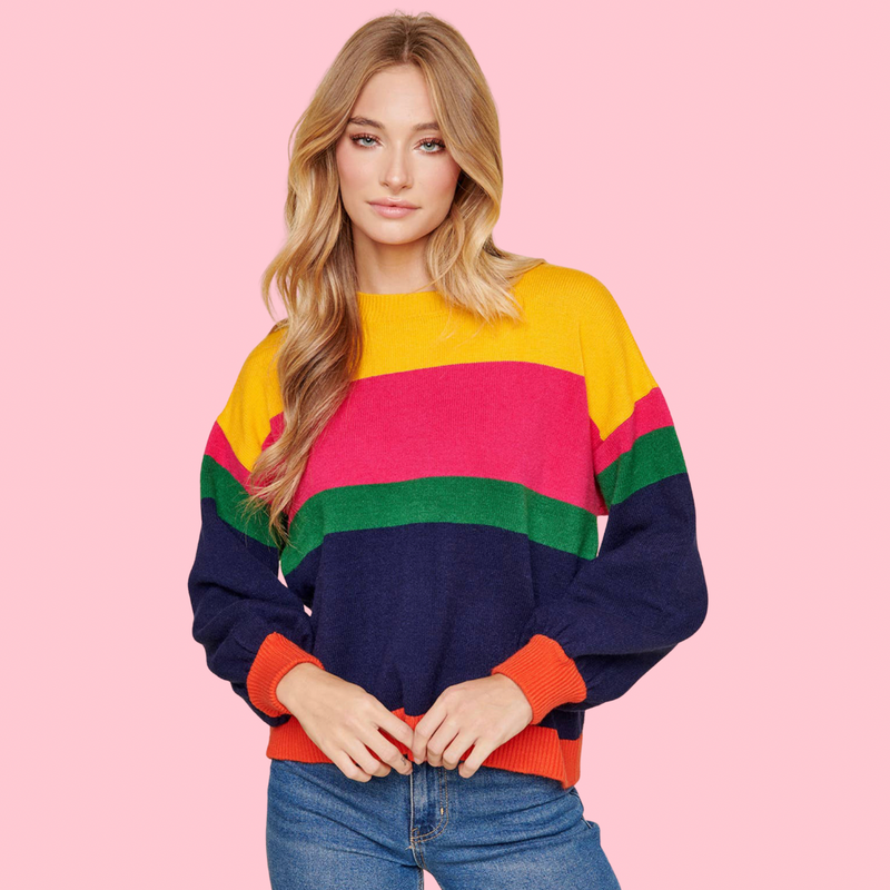 Brielle color block sweater