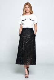 Sequins Midi Skirt