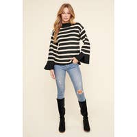 Lexi Striped wide sleeve sweater